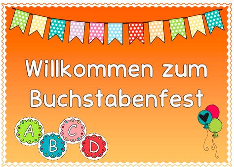 Grundschultante: Buchstabenfest Plakat .